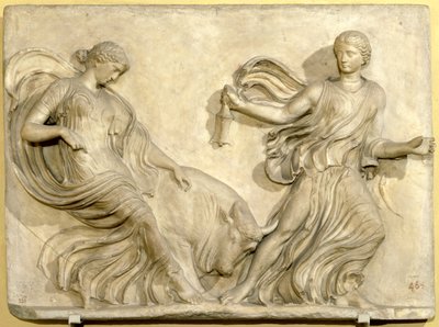 Płaskorzeźba ze świątyni Nike z Akropolu, Ateny, neo-poddasze, gr., koniec II w. p.n.e. (marmur) autorstwa Hippolyte Lalaise Devéria