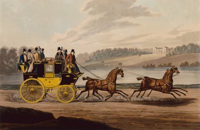 Royal Telegraph Manchester (kolorowy grawerunek) autorstwa . .