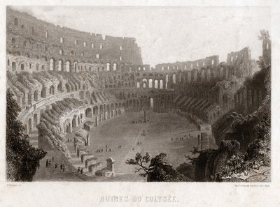 Ruiny Koloseum w Rzymie, ok. 1840 r. (Grawerowanie) autorstwa . .