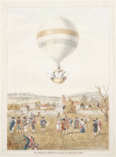 Balon Sadlera wzlot z Hackney autorstwa Frederick (attr. to) Barnard