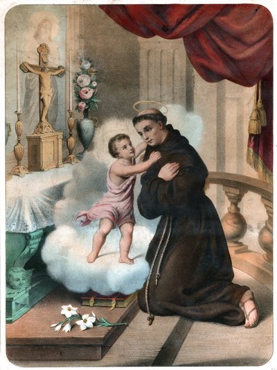 Św. Antoni Padewski, ok. 1850 (rycina) autorstwa . .