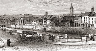 Shandon nad rzeką Lee, hrabstwo Cork, Irlandia pod koniec XIX wieku, z Naszego kraju opublikowane 1898 autorstwa Ferdinand Georg Waldmuller