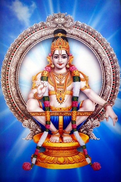 Shiva hinduska świątynia. Obraz hinduskiego boga Wisznu. Dubai. Zjednoczone Emiraty Arabskie. autorstwa . .