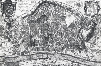 miasto Smoleńsk podczas polskiego oblężenia 1611, Rosja autorstwa Georg Carl Heinrich Dollmann