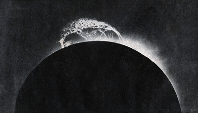Erupcja słoneczna sfotografowana w 1929 r. (druk) autorstwa . .