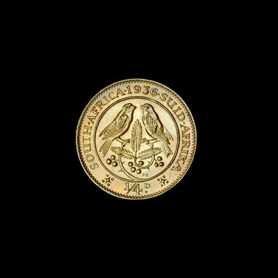 Południowoafrykańska moneta groszowa (Farthing) 1936 (zdjęcie) autorstwa Hippolyte Lalaise Devéria