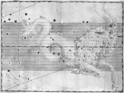 Gwiazdozbiór Koziorożca (Capricornus) autorstwa Frederick (attr. to) Barnard