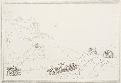 Pierwsze przepłynięcie kanału balonem, 7 stycznia 1785 autorstwa Frederick (attr. to) Barnard