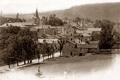 Wieś Saint-Bonnet-le-Froid, początek XX wieku (pocztówka) autorstwa . .
