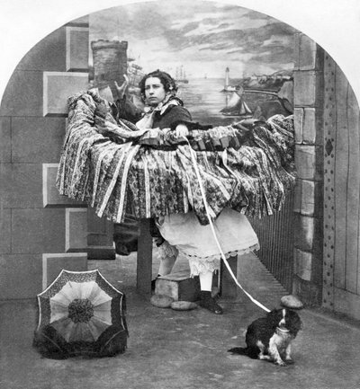 Wielka Brytania : Stereoskop zatytułowany A Stylish Affair, c1860 autorstwa Ferdinand Georg Waldmuller