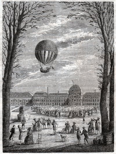 Napełnij balon. Lot balonem. autorstwa Frederick (attr. to) Barnard