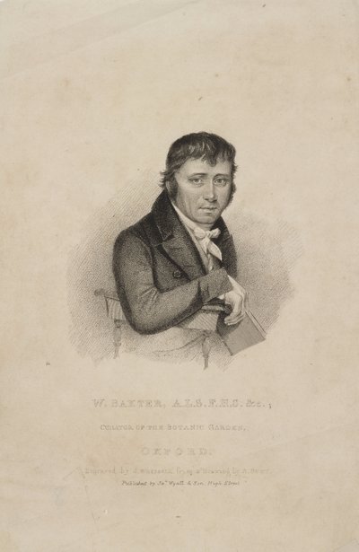 William Baxter, ALS FHS, brytyjski botanik, ok. 1820 autorstwa Frederick (attr. to) Barnard