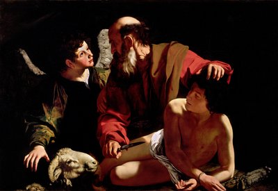 Ofiara Izaaka autorstwa Michelangelo Merisi da  Caravaggio