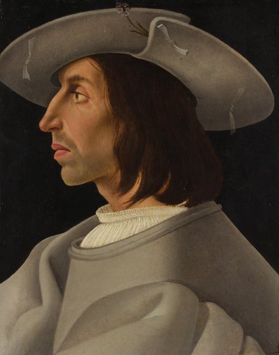 Portret mężczyzny w profilu, ca. 1525. autorstwa Italian Painter