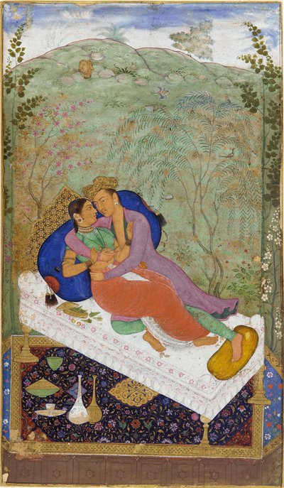 Kochankowie, ok. 1597. autorstwa   Manohar