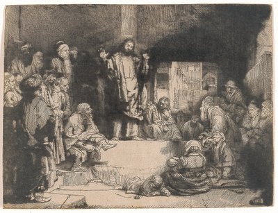 Głoszenie Chrystusa (La Petite Tombe) autorstwa Rembrandt van Rijn