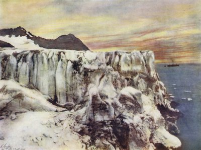 Spitzbergen, widok na skaliste wybrzeże autorstwa after A. Langfier
