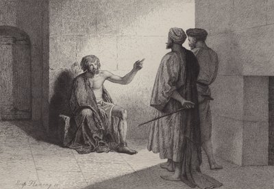 Jan Chrzciciel w więzieniu autorstwa after Albert Robida