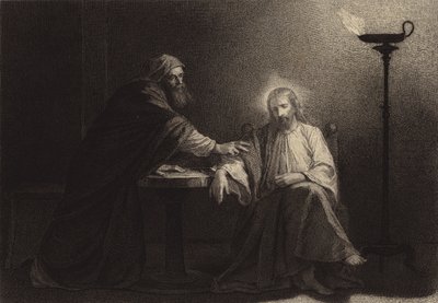 Nikodem przychodzi do Jezusa autorstwa after Albert Robida