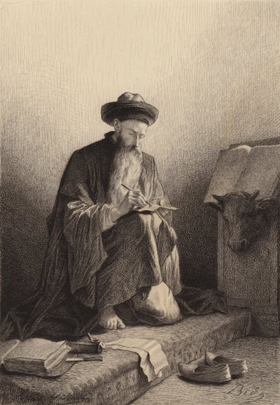 Święty Łukasz autorstwa after Albert Robida