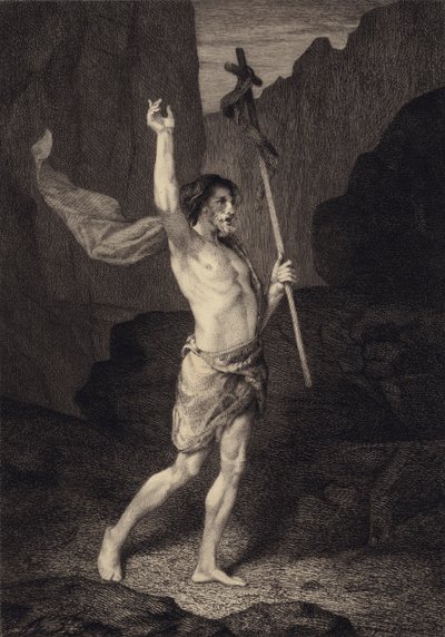 Św. Jan na pustyni autorstwa after Albert Robida