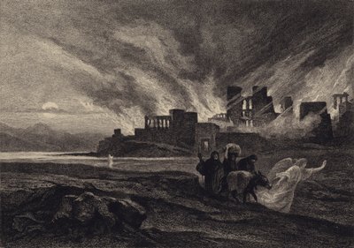 Zniszczenie Sodomy autorstwa after Albert Robida