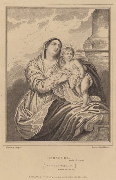 Immanuel, Izajasz, to jest Bóg z nami, Mateusz autorstwa after Anthony van Dyck