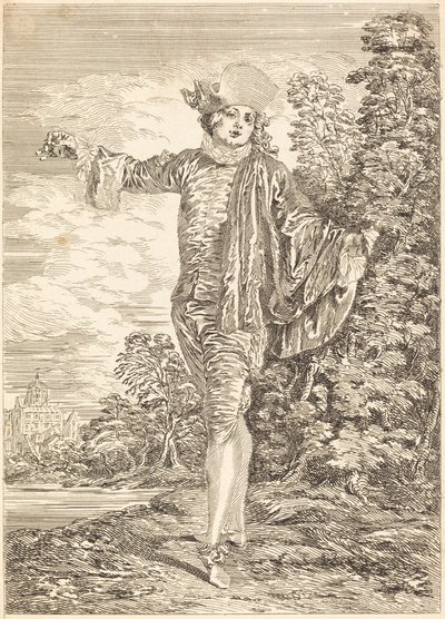 Obojętny (obojętny) autorstwa after Antoine Watteau