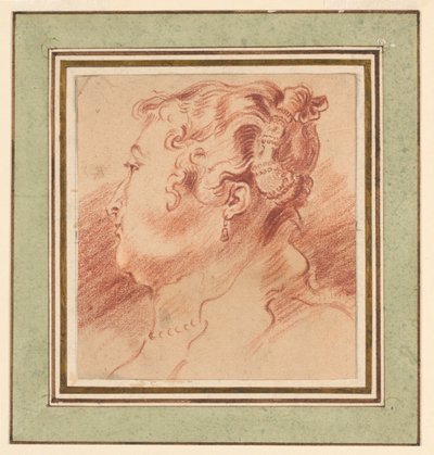 Studium głowy kobiety autorstwa after Antoine Watteau