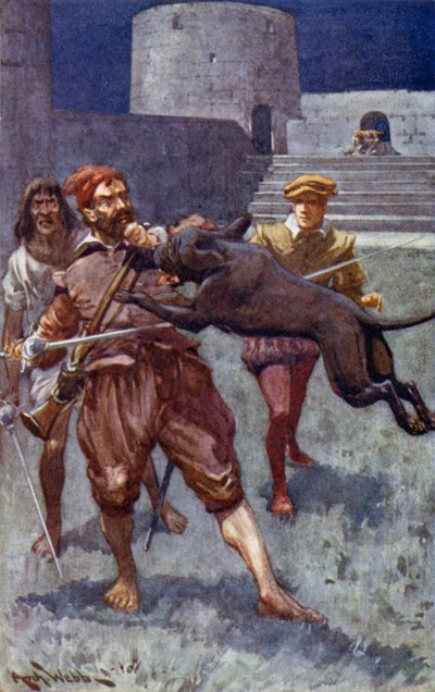 Marynarz podniósł lewą rękę, aby odeprzeć atak autorstwa after Archibald Bertram Webb
