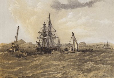 Edynburg z Frith of Forth (chromolitho) autorstwa after C. Stanfield