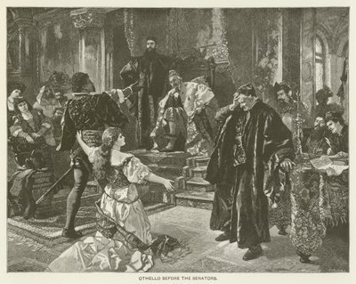 Otello przed senatorami autorstwa after Carl Ludwig Friedrich Becker