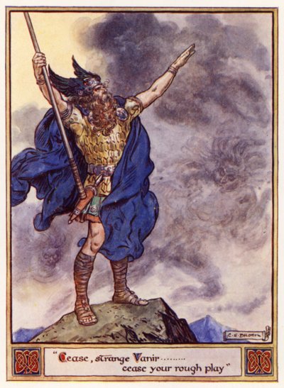 Przestań, dziwny Vanir, przestań szorstką zabawę autorstwa after Charles Edmund Brock
