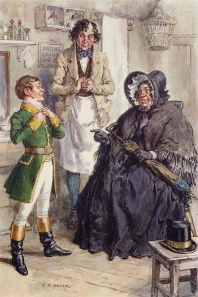 Ilustracja dla Martina Chuzzlewita autorstwa after Charles Edmund Brock