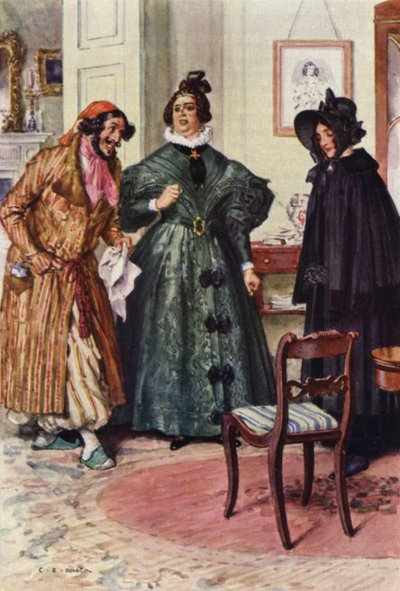Ilustracja do Mikołaja Nickleby autorstwa after Charles Edmund Brock