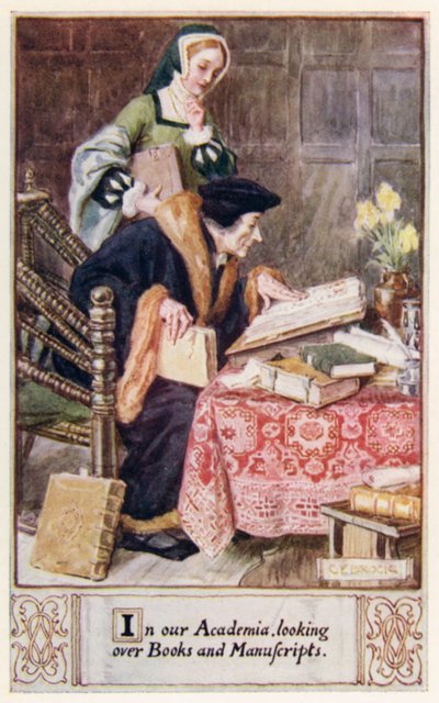 W naszej Uczelni przeglądam Książki i Rękopisy autorstwa after Charles Edmund Brock