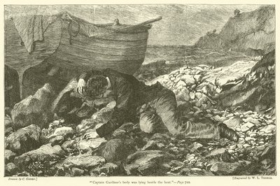 Ciało kapitana Gardinera leżało obok łodzi autorstwa after Charles Green
