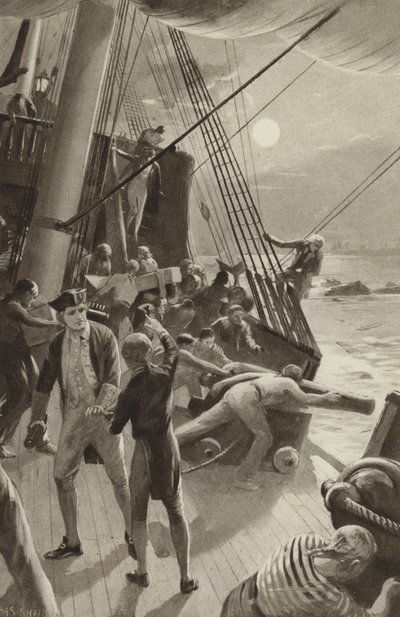 Kapitan James Cooks ma kłopoty z Cape Tribulation autorstwa after Charles Mills Sheldon