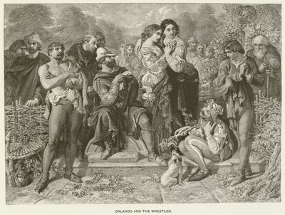 Orlando i zapaśnik autorstwa after Daniel Maclise