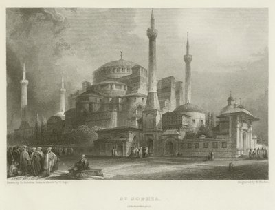 Św Zofia, Konstantynopol autorstwa after David Roberts