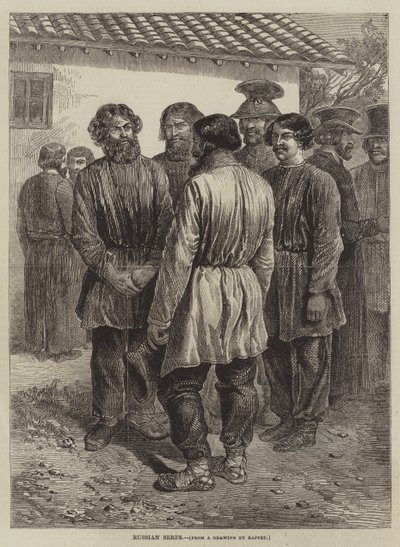 rosyjscy chłopi autorstwa after Denis Auguste Marie Raffet