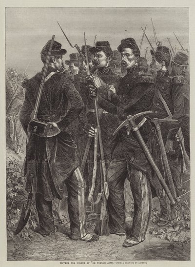 Saperzy i górnicy armii francuskiej autorstwa after Denis Auguste Marie Raffet