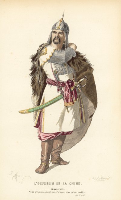 Sierota Chin, Czyngis-chan autorstwa after Edmond A.F. Geffroy