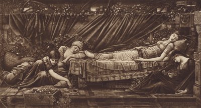 Śpiąca królewna autorstwa after Edward Coley Burne-Jones