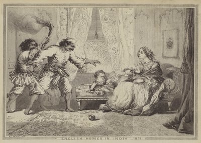 Angielskie domy w Indiach, 1857 autorstwa after Edward Hull