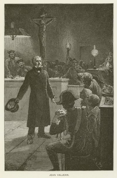 Jean Valjean autorstwa after Emile Antoine Bayard
