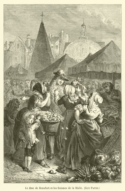 Książę Beaufort i kobiety z La Halle, Guy Patin autorstwa after Emile Antoine Bayard