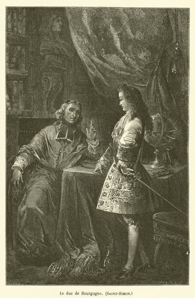 Książę Burgundii, Saint-Simon autorstwa after Emile Antoine Bayard