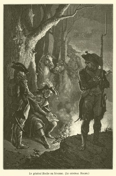Generał Hoche na biwaku Generał Hoche autorstwa after Emile Antoine Bayard