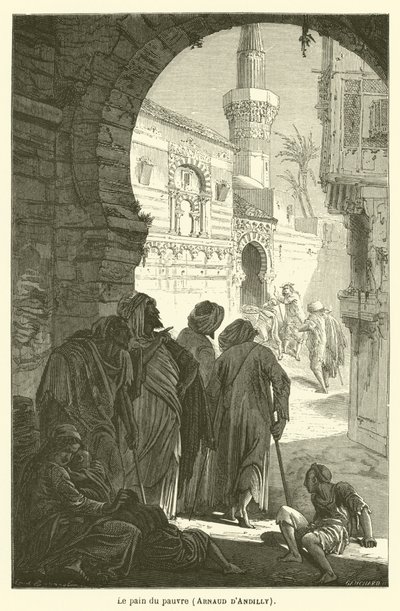Chleb biednego człowieka, Arnaud dAndilly autorstwa after Emile Antoine Bayard